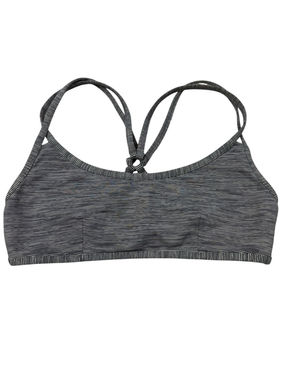 lululemon athletica Black & White Striped Double-Strap Sports Bralette